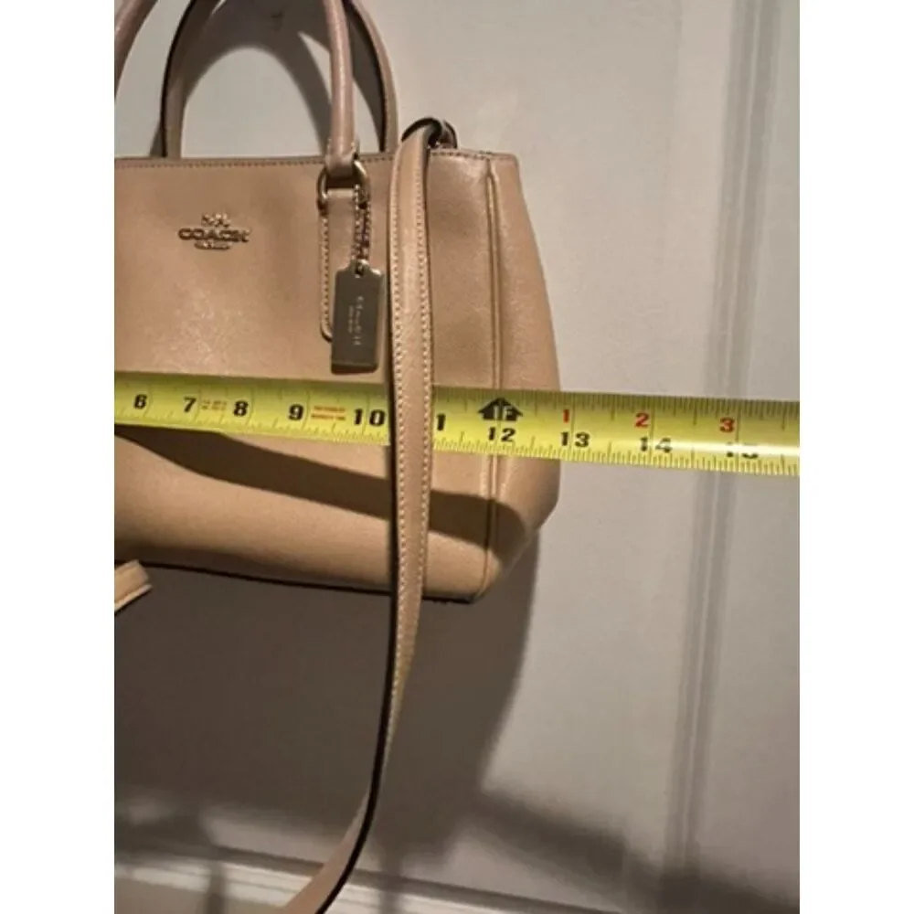 Coach Nude Leather Large Surrey Carryall Women's Purse - Picture 8 of 12